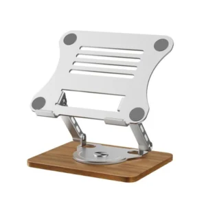 METAL AND WOOD LAPTOP STAND